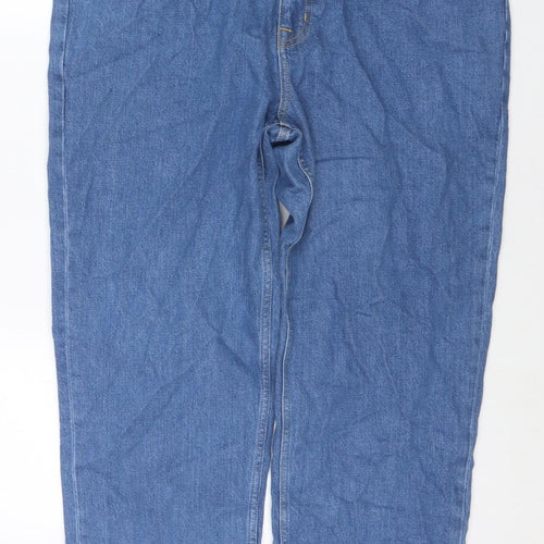 ASOS Mens Blue Cotton Straight Jeans Size 36 in L32 in Regular Zip