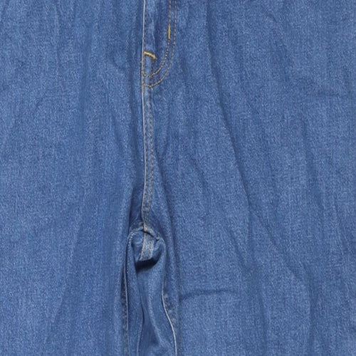 ASOS Mens Blue Cotton Straight Jeans Size 36 in L32 in Regular Zip