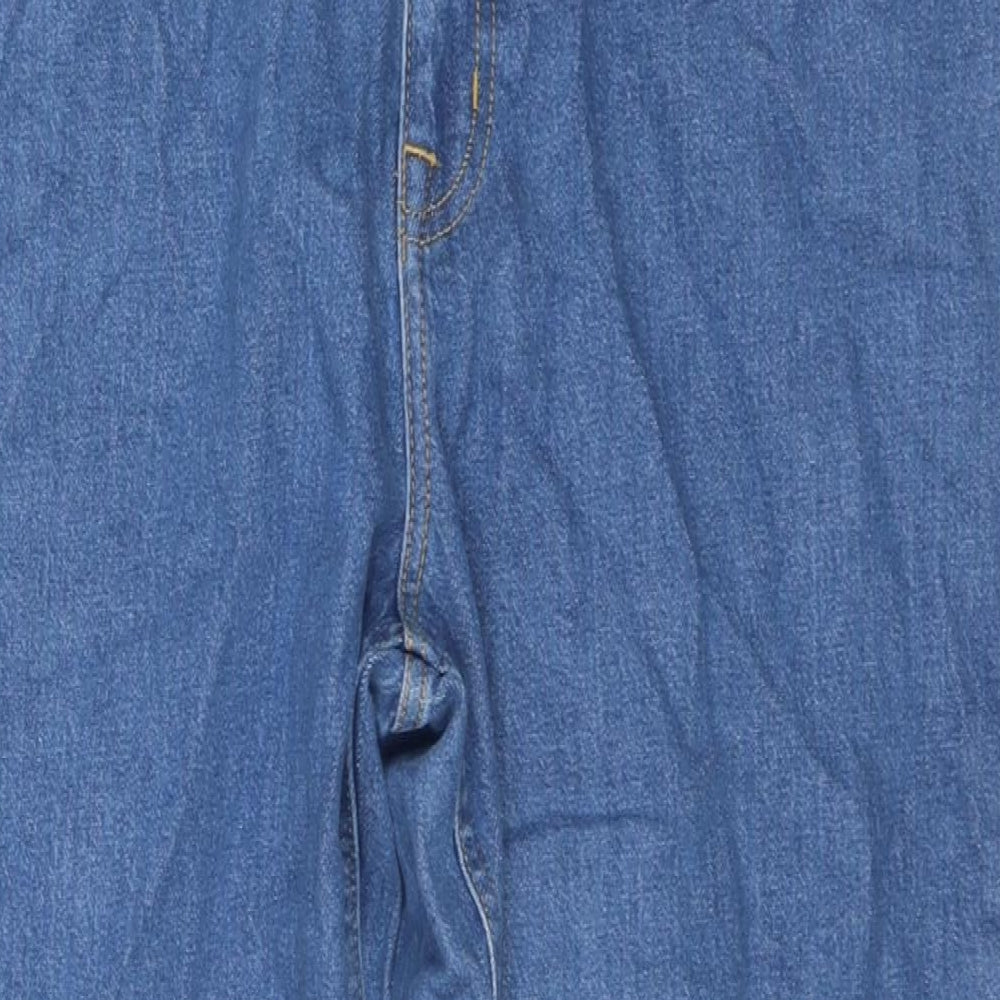 ASOS Mens Blue Cotton Straight Jeans Size 36 in L32 in Regular Zip