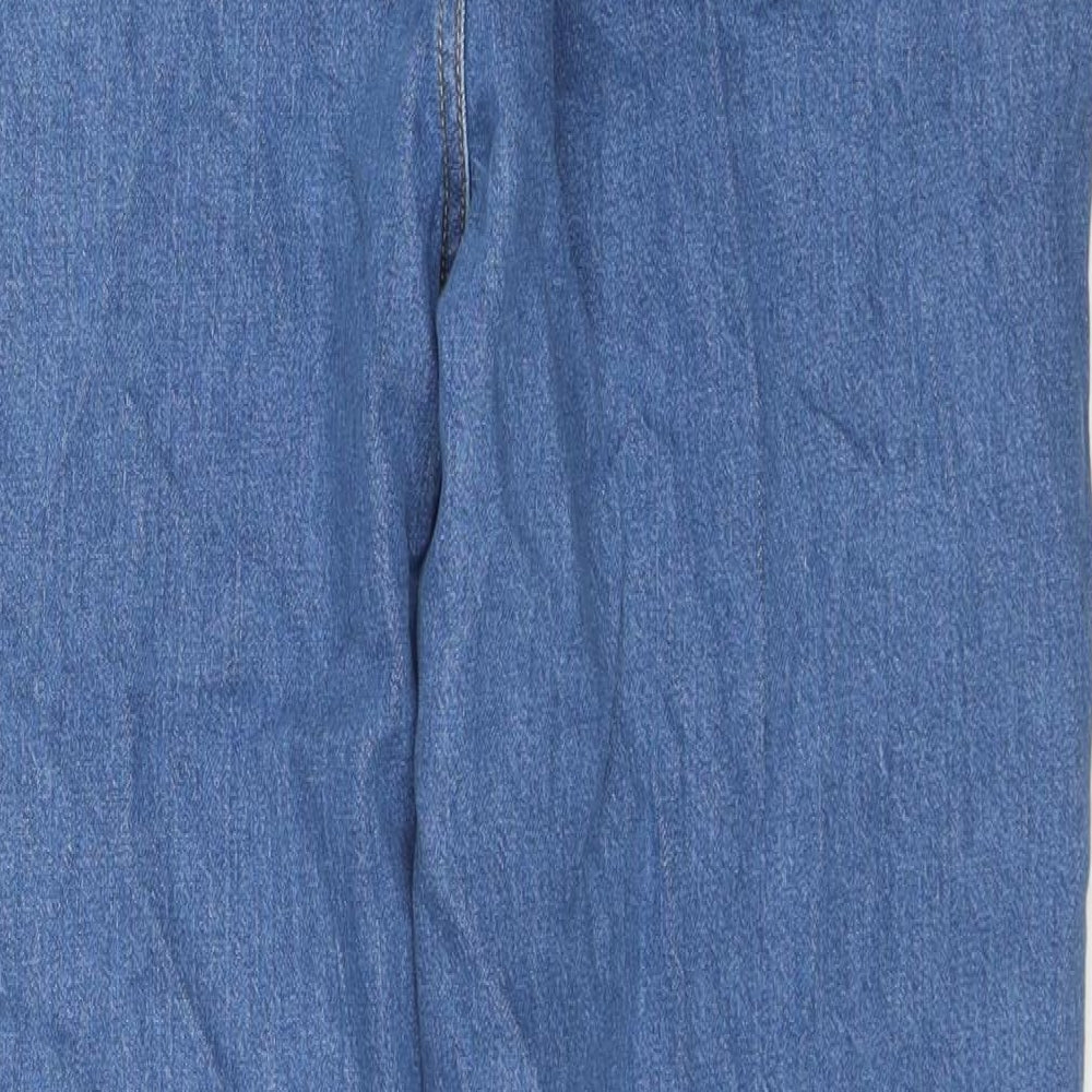 ASOS Mens Blue Cotton Straight Jeans Size 36 in L32 in Regular Zip