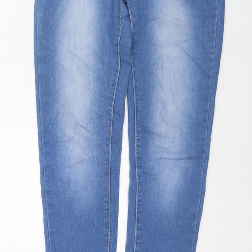 Aureus Jeans Womens Blue Cotton Skinny Jeans Size 8 L30 in Regular Zip