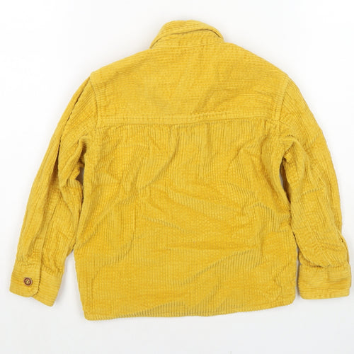 TU Boys Yellow Cotton Basic Button-Up Size 4-5 Years Collared Button