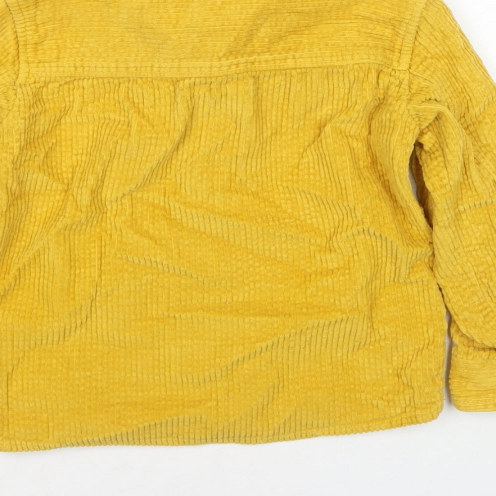 TU Boys Yellow Cotton Basic Button-Up Size 4-5 Years Collared Button