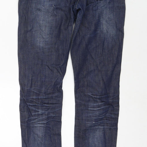 Topshop Womens Blue Cotton Skinny Jeans Size 26 in L30 in Regular Zip