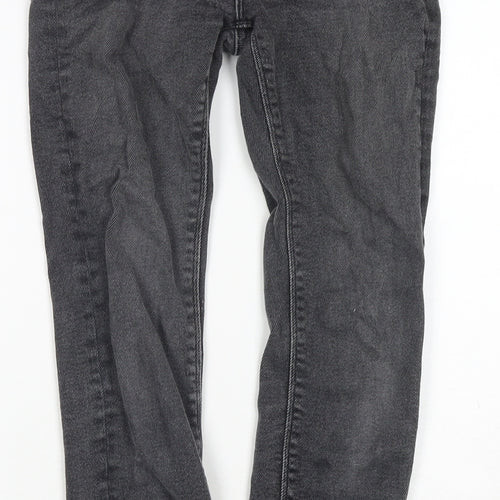Zara Womens Grey Polyester Blend Skinny Jeans Size 8 L25 in Regular Zip