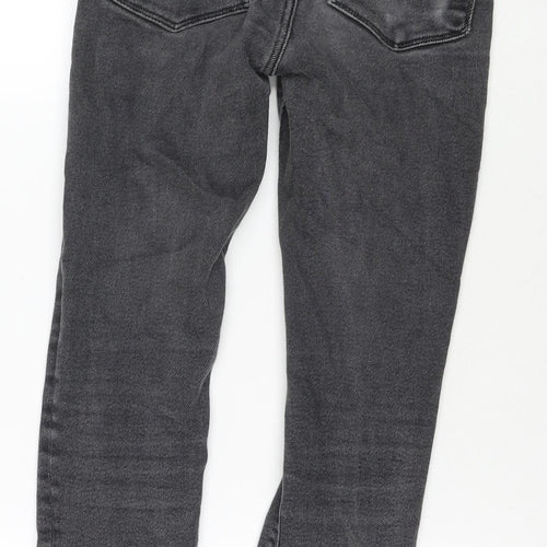 Zara Womens Grey Polyester Blend Skinny Jeans Size 8 L25 in Regular Zip