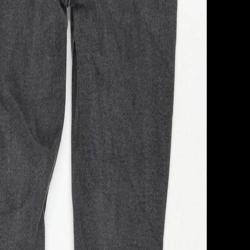 Zara Womens Grey Polyester Blend Skinny Jeans Size 8 L25 in Regular Zip
