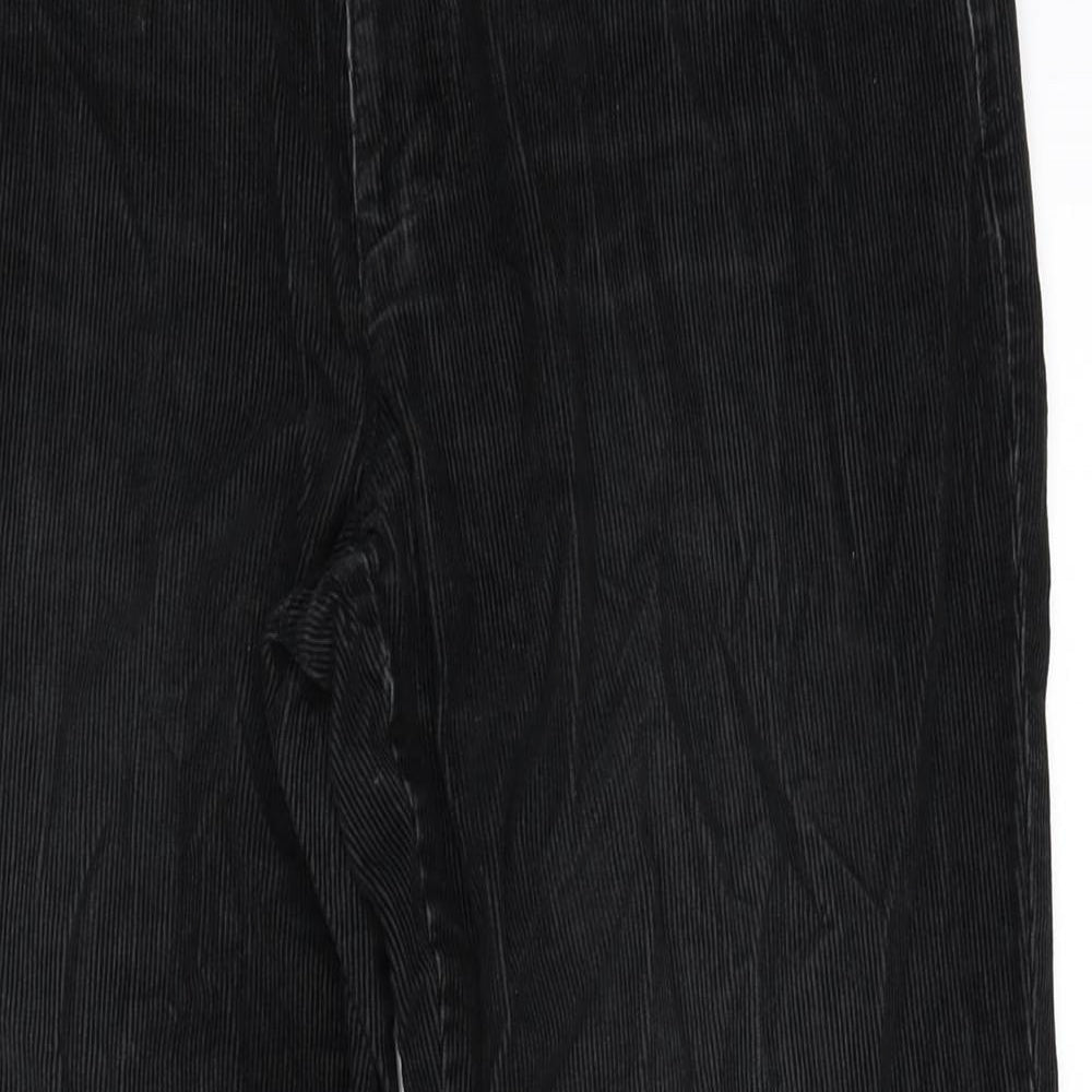 Jasper Conran Mens Black Cotton Straight Jeans Size 32 in L29 in Regular Zip