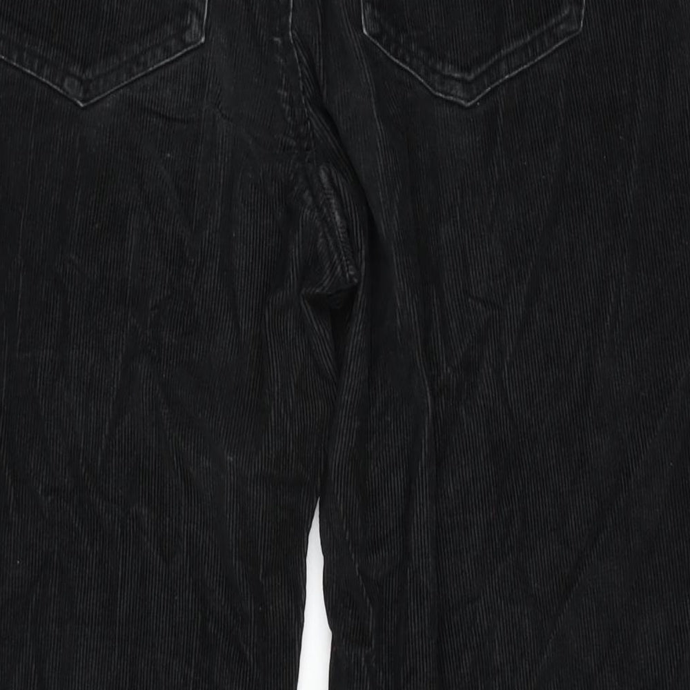 Jasper Conran Mens Black Cotton Straight Jeans Size 32 in L29 in Regular Zip