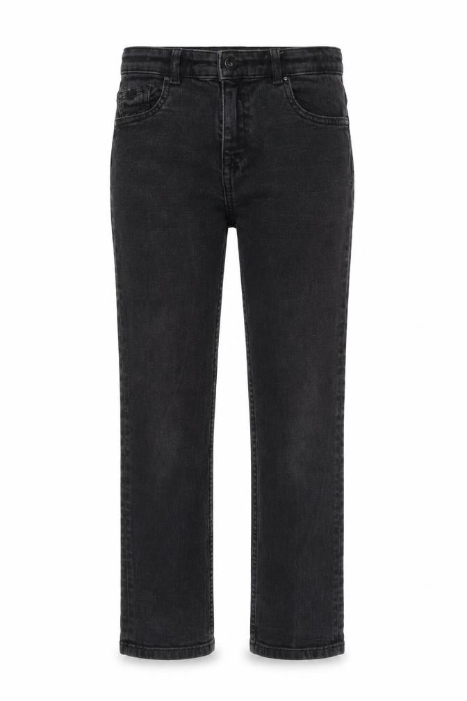 The Jones Girls Grey Cotton Straight Jeans Size 10-11 Years L23 in Regular Zip