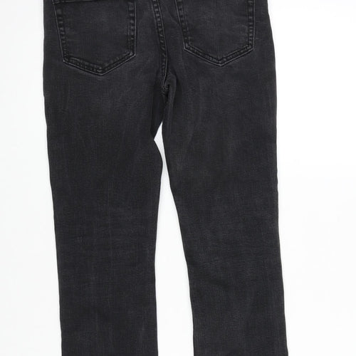 The Jones Girls Grey Cotton Straight Jeans Size 10-11 Years L23 in Regular Zip
