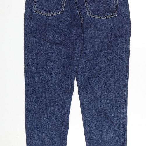 Topshop Womens Blue Cotton Straight Jeans Size 26 in L32 in Regular Zip