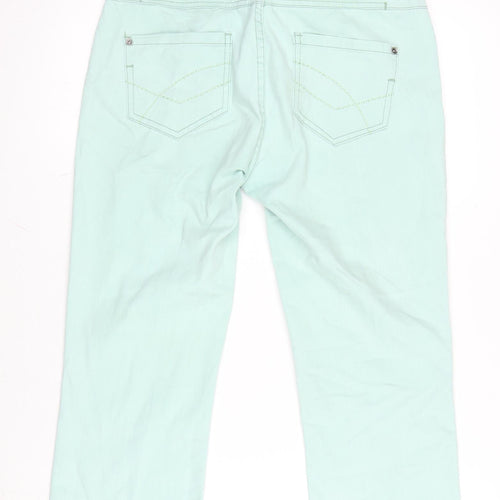H&M Womens Grey Cotton Blend Straight Jeans Size 8 L29 in Regular Zip