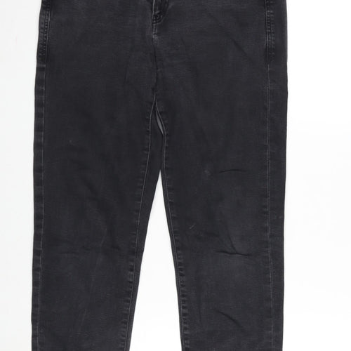 Baukjen Mens Grey Cotton Blend Straight Jeans Size 29 in L26 in Regular Zip