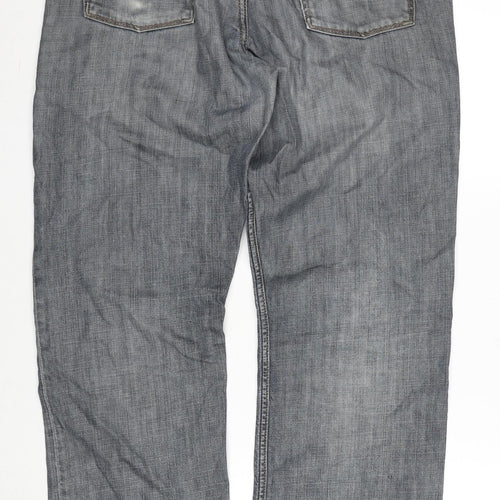 Gap Mens Blue Cotton Straight Jeans Size 34 in L32 in Regular Zip - Gap 1969