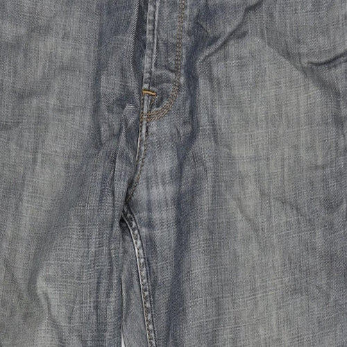 Gap Mens Blue Cotton Straight Jeans Size 34 in L32 in Regular Zip - Gap 1969