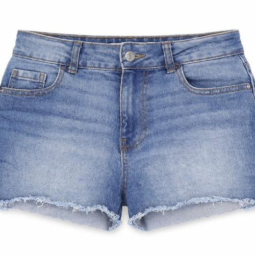 Denim & Co. Womens Blue Cotton Cut-Off Shorts Size 6 L3 in Regular Zip