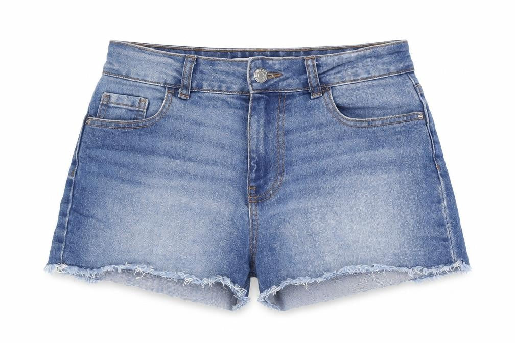 Denim & Co. Womens Blue Cotton Cut-Off Shorts Size 6 L3 in Regular Zip