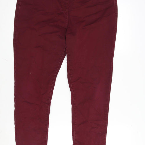 M&Co Womens Purple Cotton Blend Jegging Jeans Size 16 L28.5 in Regular