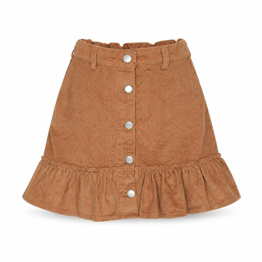 Matalan Girls Orange Cotton Flare Skirt Size 11 Years Regular Button