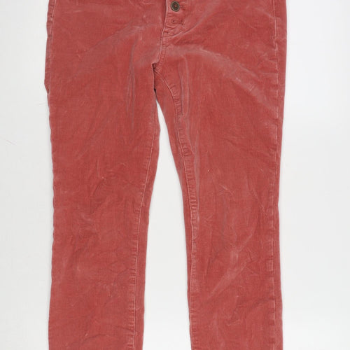 Anthropologie Womens Pink Cotton Blend Skinny Jeans Size 30 in L27 in Regular Button - High rise skinny