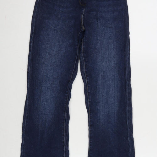 NEXT Girls Blue Cotton Flared Jeans Size 11 Years L26 in Regular Zip