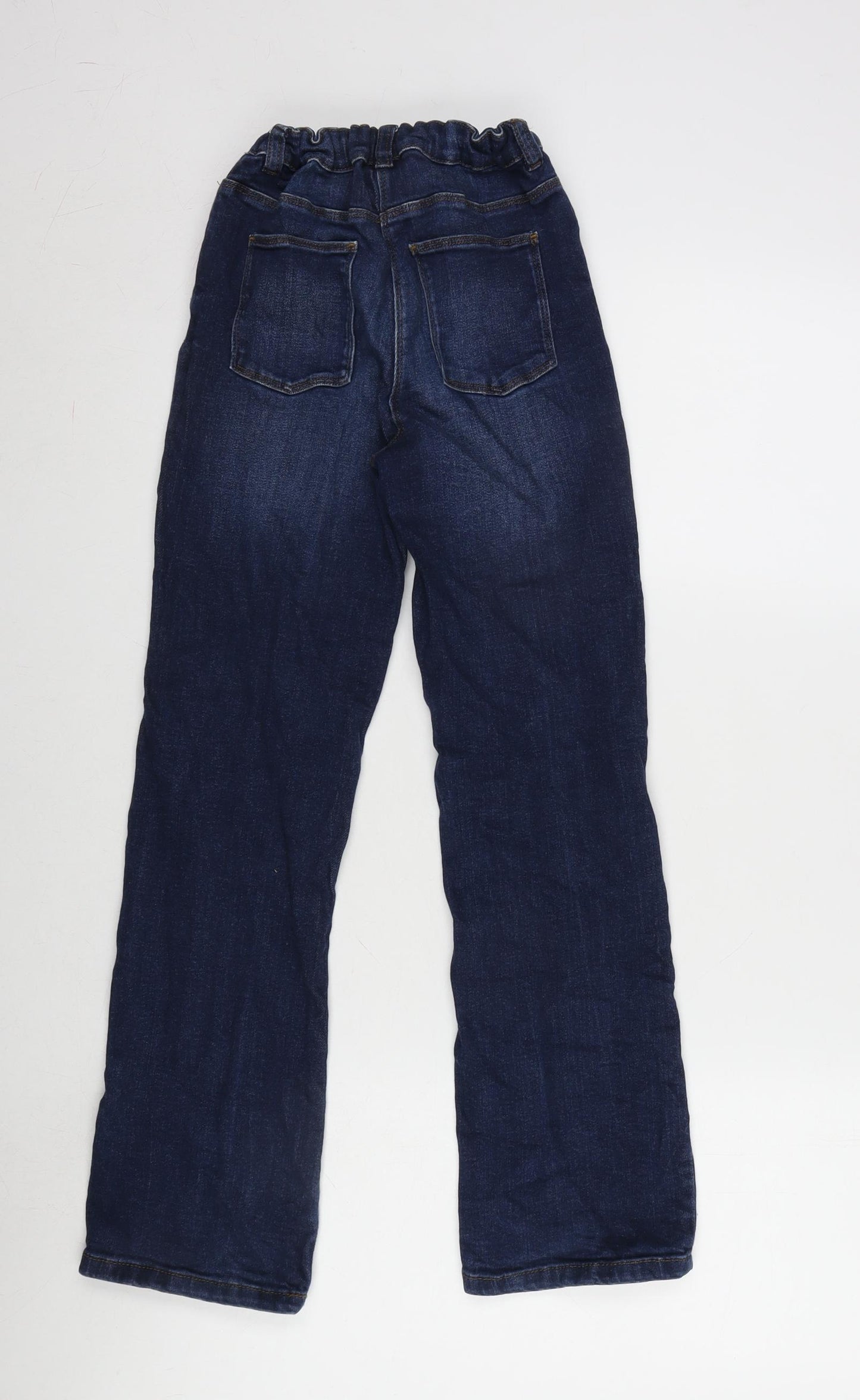 NEXT Girls Blue Cotton Flared Jeans Size 11 Years L26 in Regular Zip