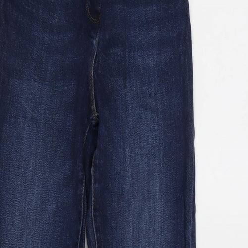 NEXT Girls Blue Cotton Flared Jeans Size 11 Years L26 in Regular Zip