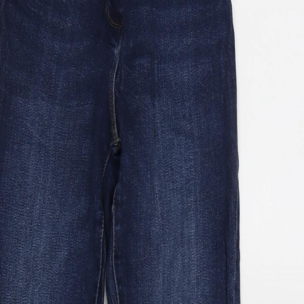 NEXT Girls Blue Cotton Flared Jeans Size 11 Years L26 in Regular Zip