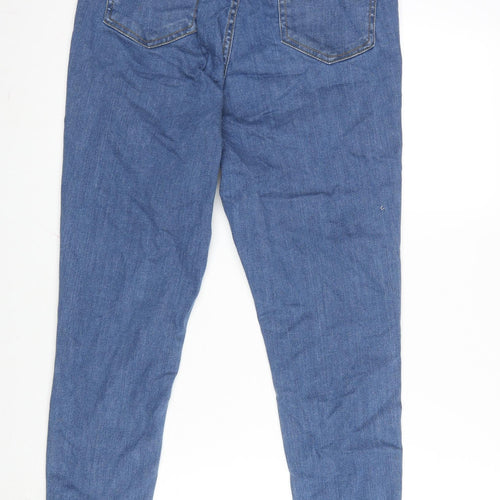 Dont think Twice Womens Blue Cotton Tapered Jeans Size 12 L28 in Regular Zip