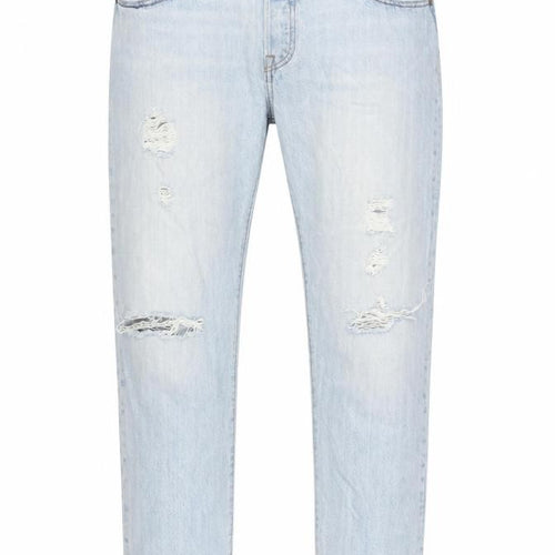 Levi's Mens Blue Cotton Straight Jeans Size 31 in L32 in Regular Button - 501