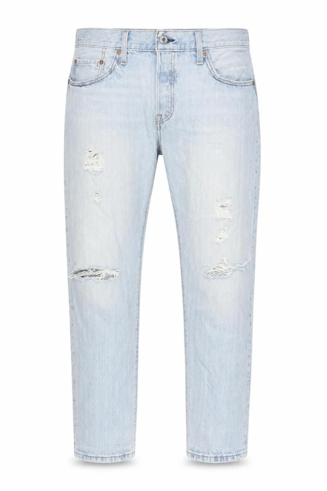 Levi's Mens Blue Cotton Straight Jeans Size 31 in L32 in Regular Button - 501