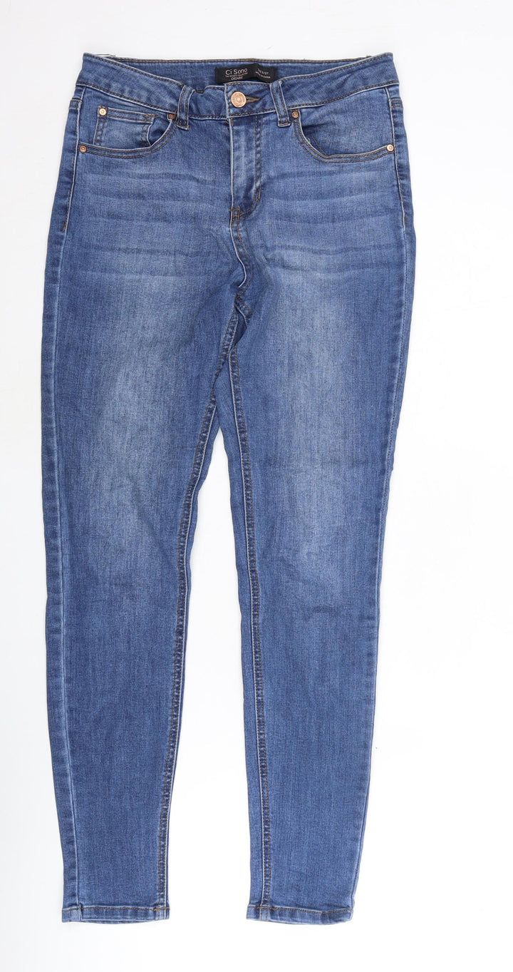 CI SONO Womens Blue Cotton Blend Skinny Jeans Size 28 in L28 in Regular Zip