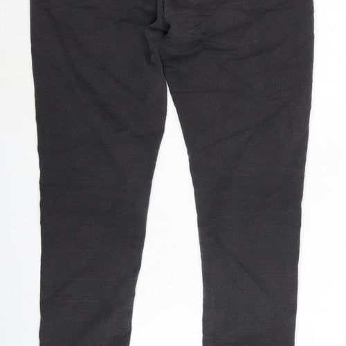 Topshop Womens Grey Cotton Blend Straight Jeans Size 30 in L32 in Regular Zip