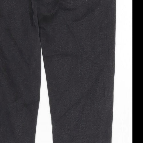 Topshop Womens Grey Cotton Blend Straight Jeans Size 30 in L32 in Regular Zip