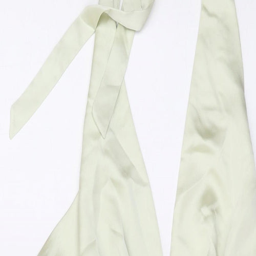 Zara Womens Green Polyester Mini Size M Halter Zip