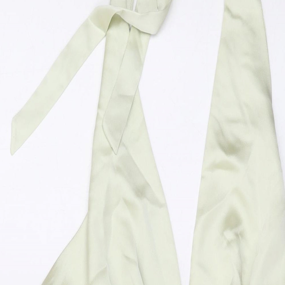 Zara Womens Green Polyester Mini Size M Halter Zip