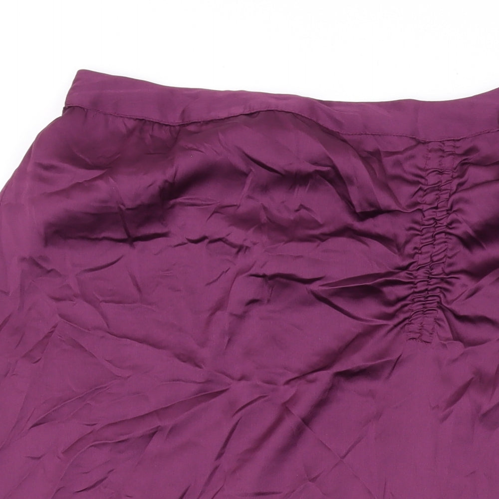 VERO MODA Womens Purple Polyester Swing Skirt Size S