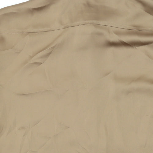 Autograph Womens Brown Polyester Basic Button-Up Size 16 Collared