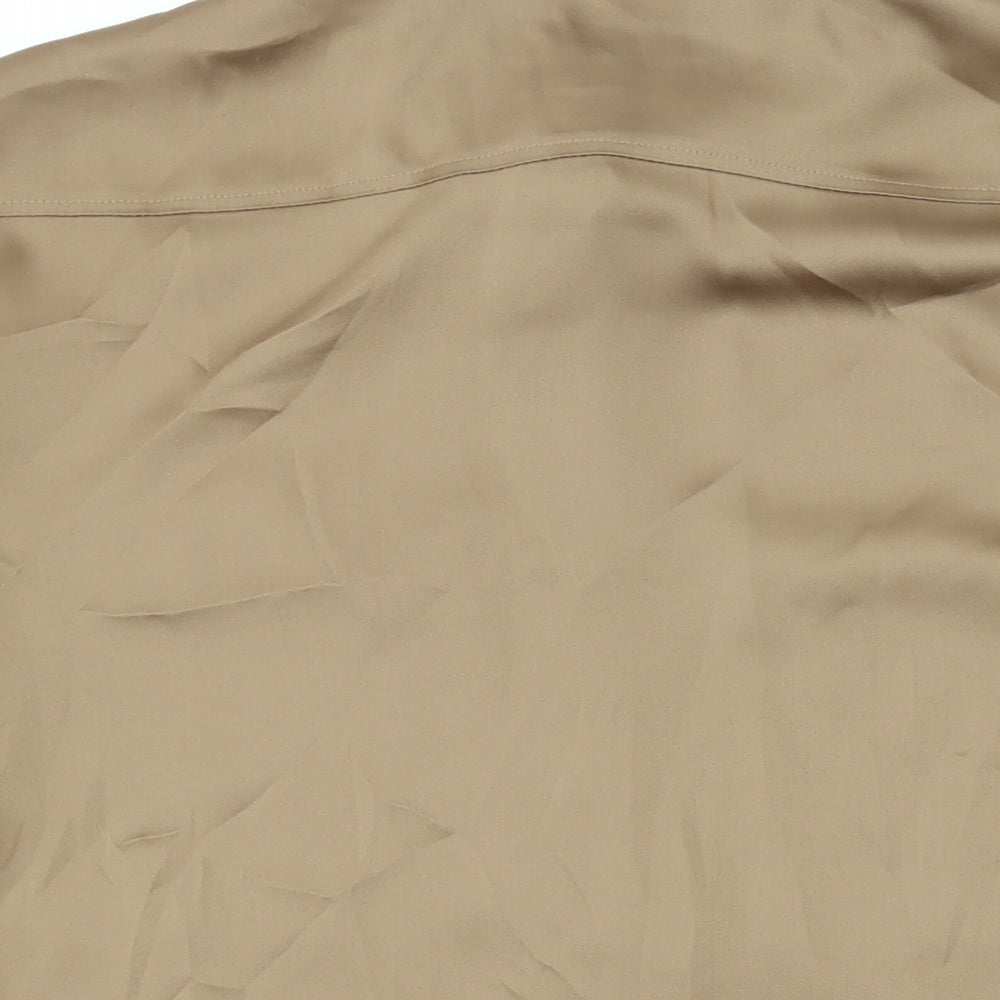 Autograph Womens Brown Polyester Basic Button-Up Size 16 Collared