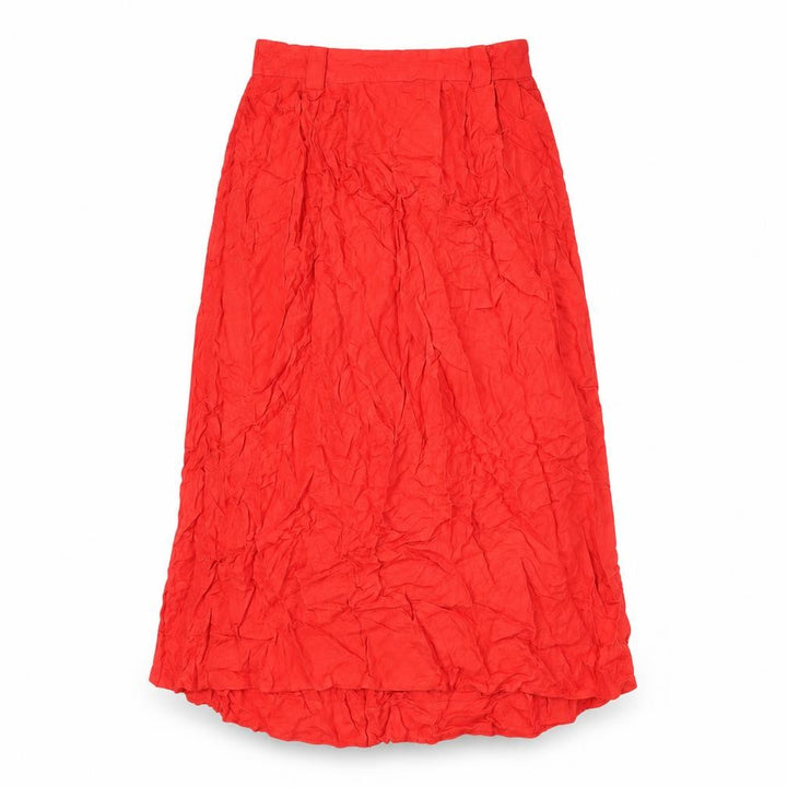 Forever 21 Womens Red Rayon Swing Skirt Size 12 Zip