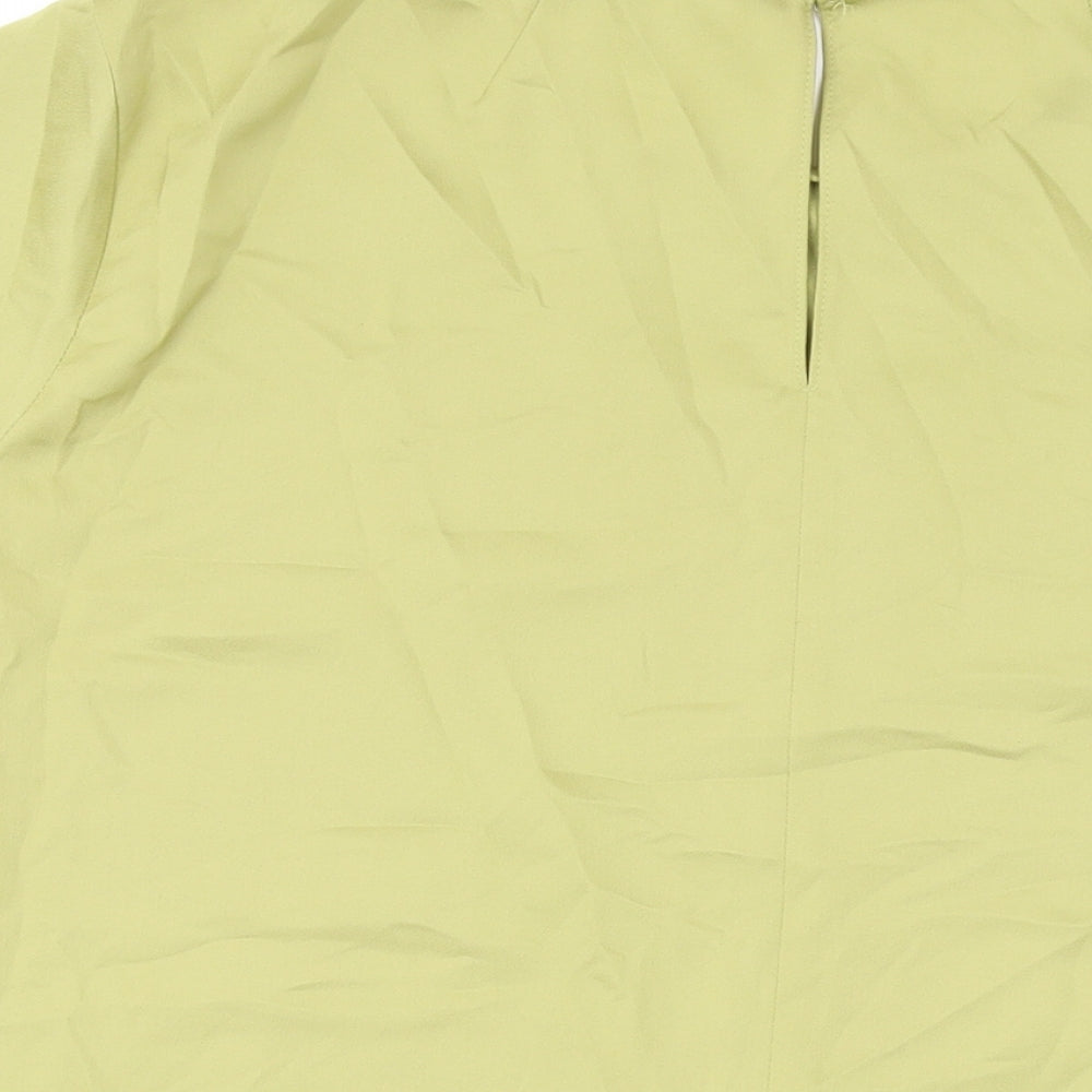 Marks and Spencer Womens Green Polyester Basic T-Shirt Size 20 Round Neck