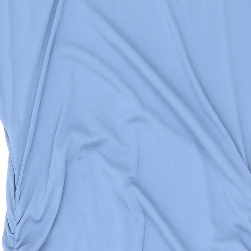 Marks and Spencer Womens Blue Polyester Maxi Size 14 Boat Neck Pullover