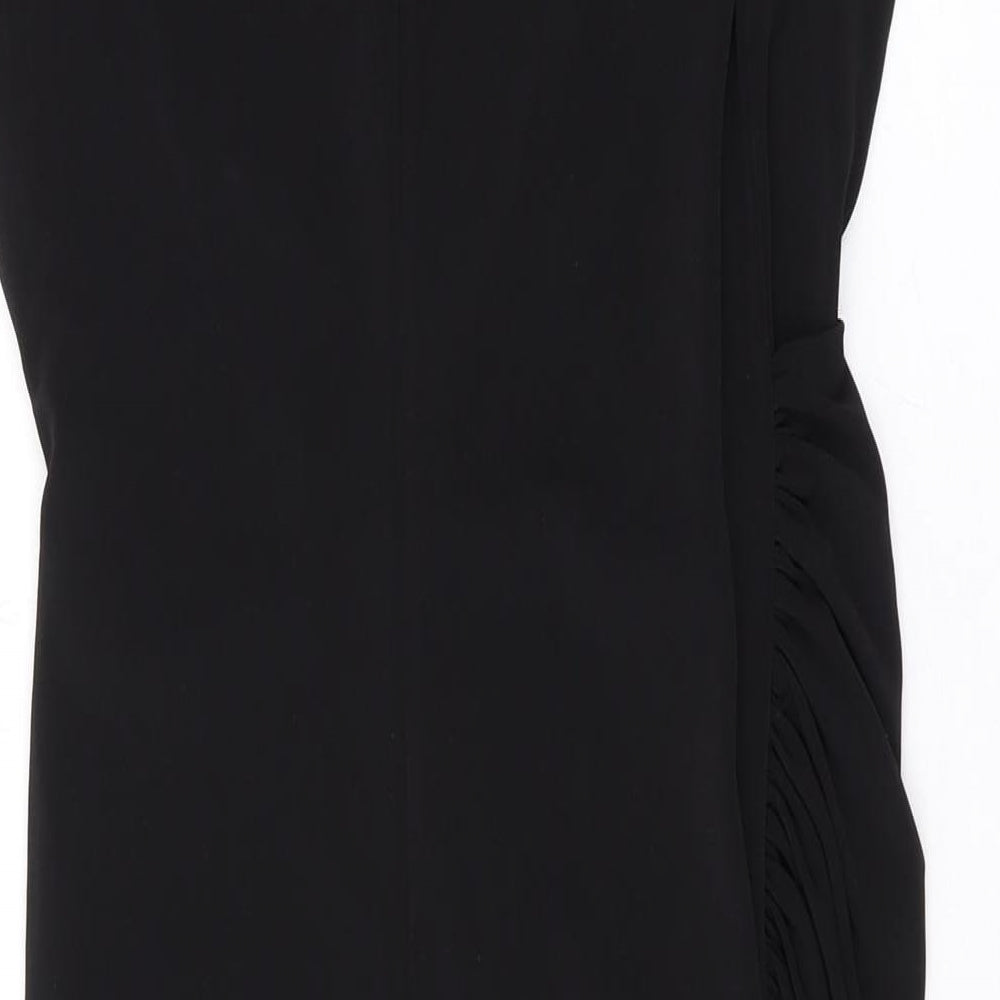 Phoenix & Feather Womens Black Polyester Bodycon Size 8 V-Neck Pullover