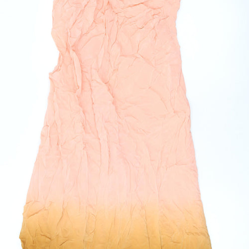 Marks and Spencer Womens Pink Viscose A-Line Size 14 Halter Pullover