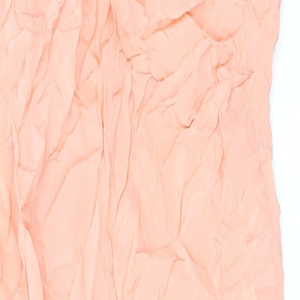 Marks and Spencer Womens Pink Viscose A-Line Size 14 Halter Pullover