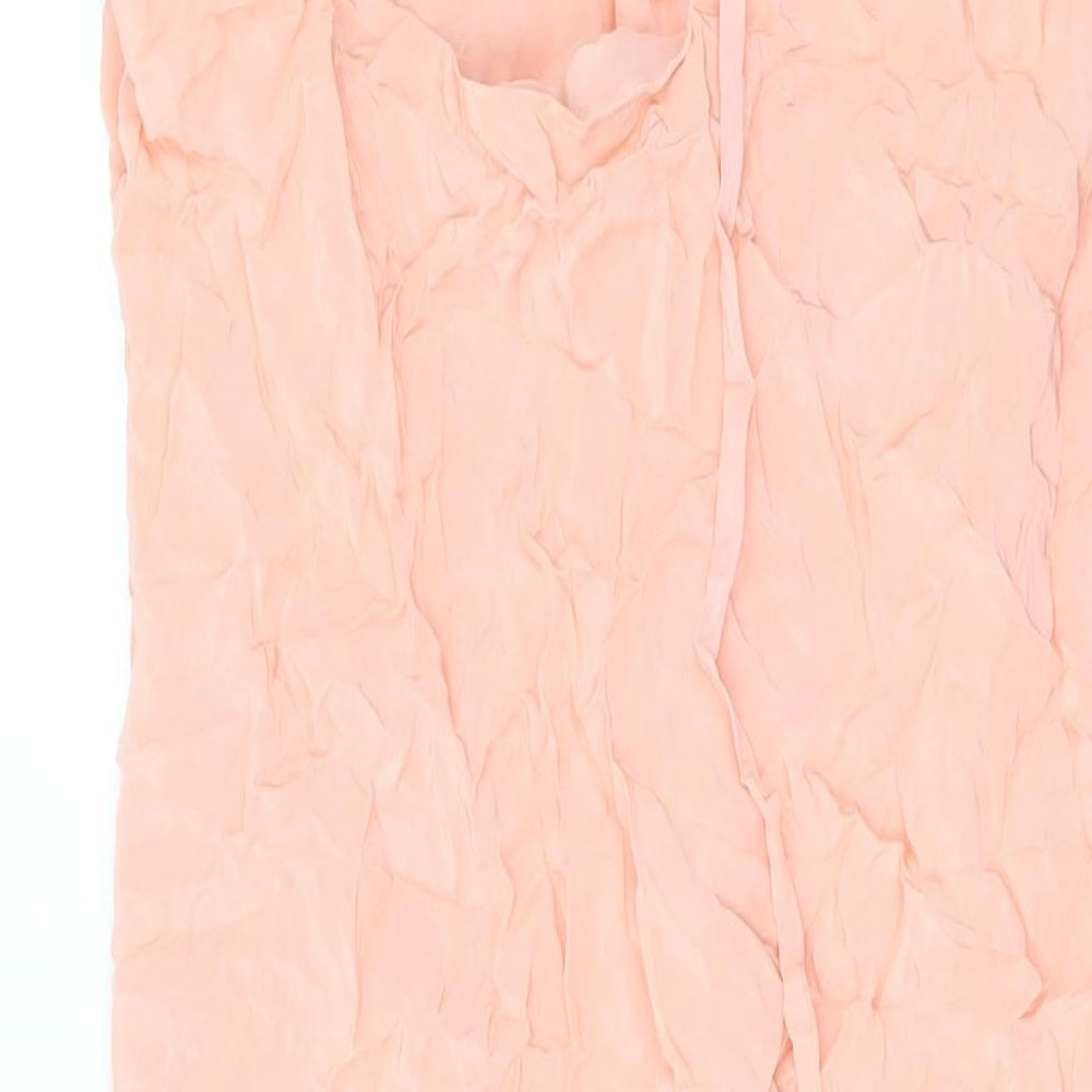 Marks and Spencer Womens Pink Viscose A-Line Size 14 Halter Pullover