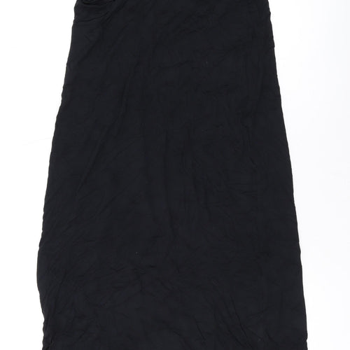 Marks and Spencer Womens Black Solid Viscose Cami Robe Size S