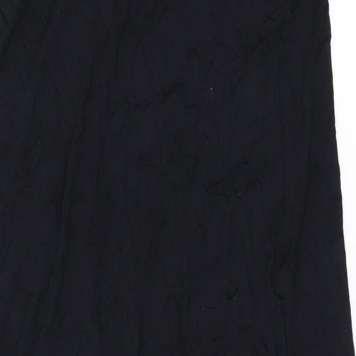 Marks and Spencer Womens Black Solid Viscose Cami Robe Size S