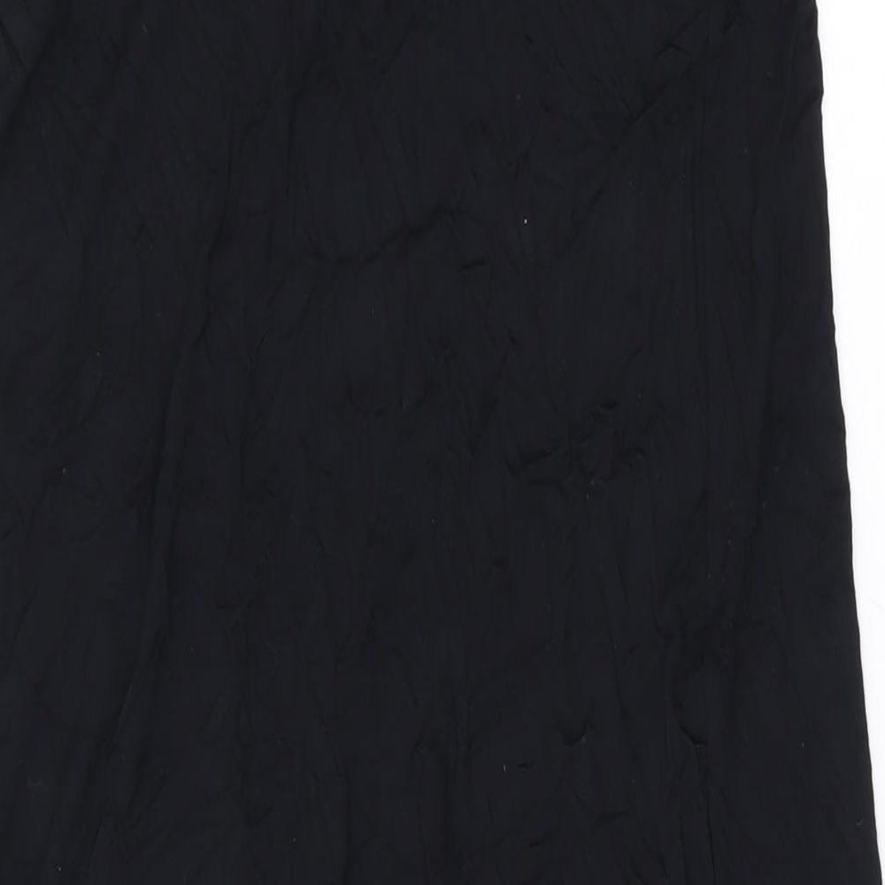 Marks and Spencer Womens Black Solid Viscose Cami Robe Size S